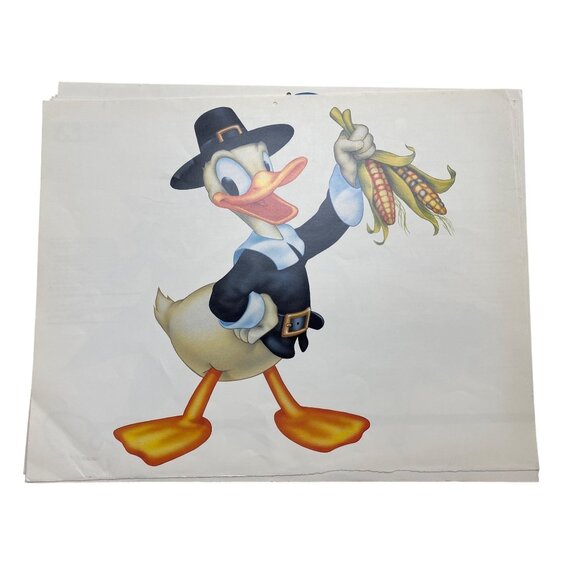 1986 Disney Channel Calendar Art Prints: Mickey Minnie Donald Daisy Goofy & Tink - Picture 7 of 14